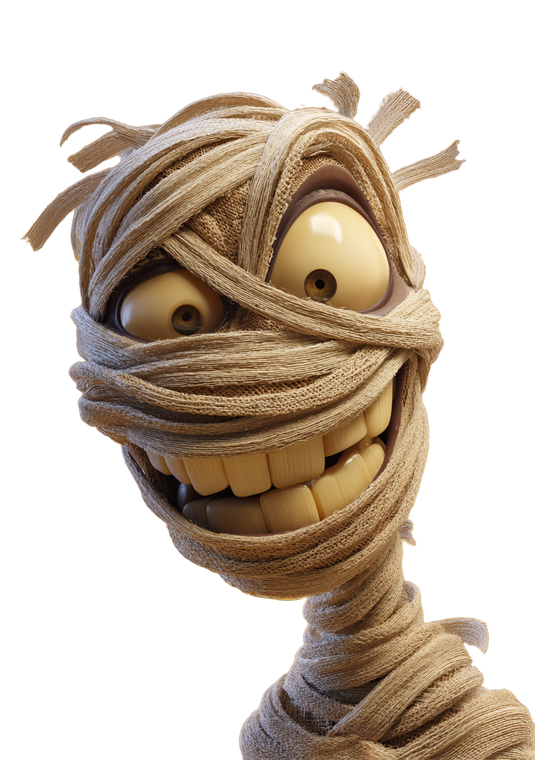 Funny Mummy Head Vinyl Car Decal Sticker – Waterproof & UV-Resistant 4.32"