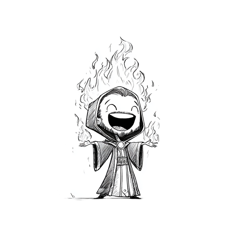 Evil Chibi Wizard Vinyl Car Decal Sticker – Waterproof & UV-Resistant 3.4133333333333336"