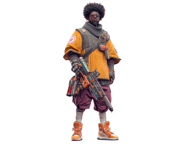 Cyberpunk African Male Vinyl Car Decal Sticker – Waterproof & UV-Resistant 6.1866666666666665"