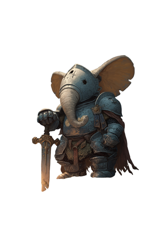 Elephant Knight Crusader Vinyl Car Decal Sticker – Waterproof & UV-Resistant 4.4