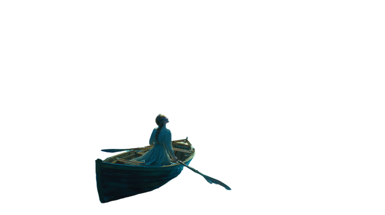 Woman In Boat V3 Vinyl Car Decal Sticker – Waterproof & UV-Resistant 2.72"