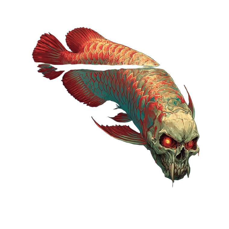 Horror Asian Arowana Vinyl Car Decal Sticker – Waterproof & UV-Resistant 3.4133333333333336"