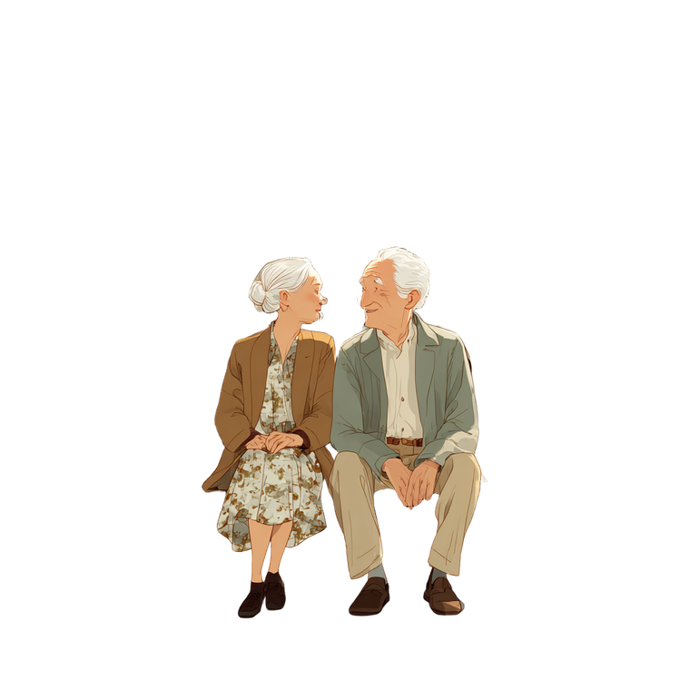 Elderly Couple Bench V2 Vinyl Car Decal Sticker – Waterproof & UV-Resistant 6.826666666666667"