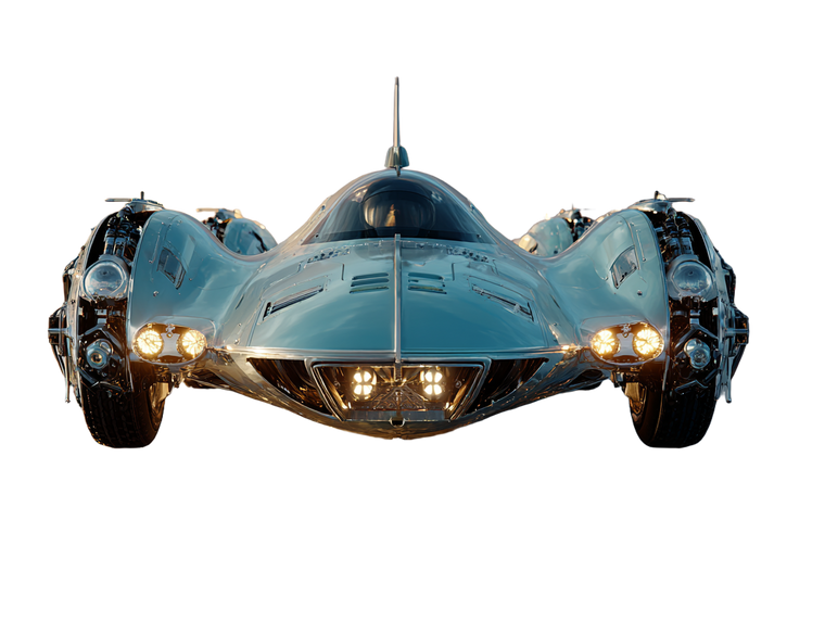 Futuristic Hover Racer Vinyl Car Decal Sticker – Waterproof & UV-Resistant 6.1866666666666665"