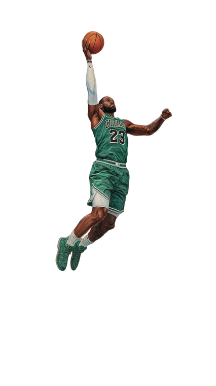 Basketball Renaissance Dunk Vinyl Car Decal Sticker – Waterproof & UV-Resistant 9.706666666666667"