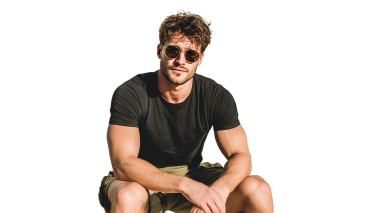Young Man Sitting V6 Vinyl Car Decal Sticker – Waterproof & UV-Resistant 5.4