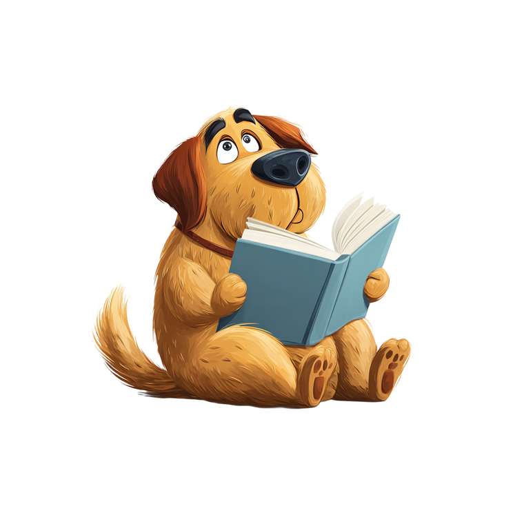 Reading Dog V4 Vinyl Car Decal Sticker – Waterproof & UV-Resistant 6.826666666666667"