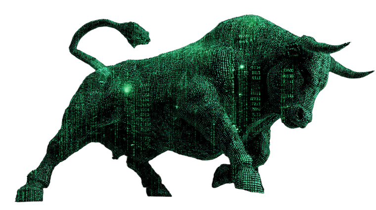 Bitcoin Bull Vinyl Car Decal Sticker – Waterproof & UV-Resistant 2.72"