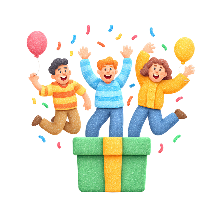 Birthday Friends Celebration Vinyl Car Decal Sticker – Waterproof & UV-Resistant 3.4133333333333336"