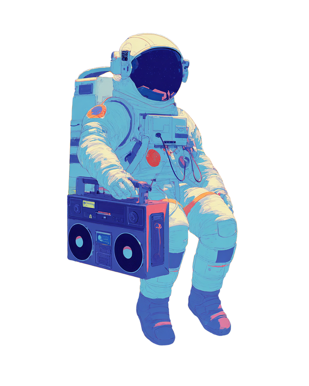 Spaceman Dj Vinyl Car Decal Sticker – Waterproof & UV-Resistant 8.0"