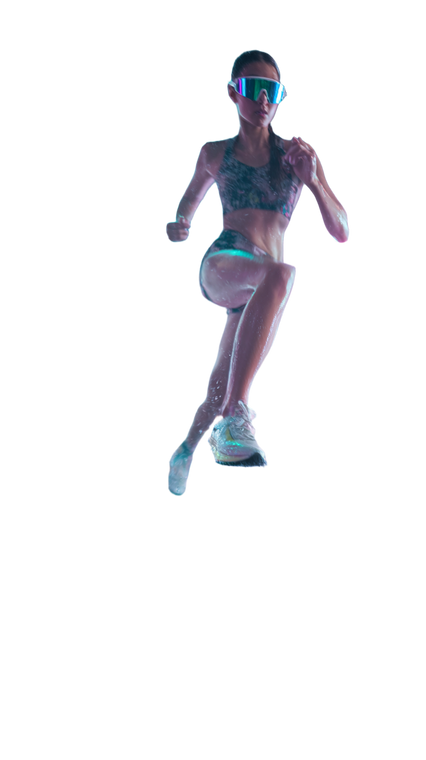 Neon Runner Vinyl Car Decal Sticker – Waterproof & UV-Resistant 9.706666666666667"