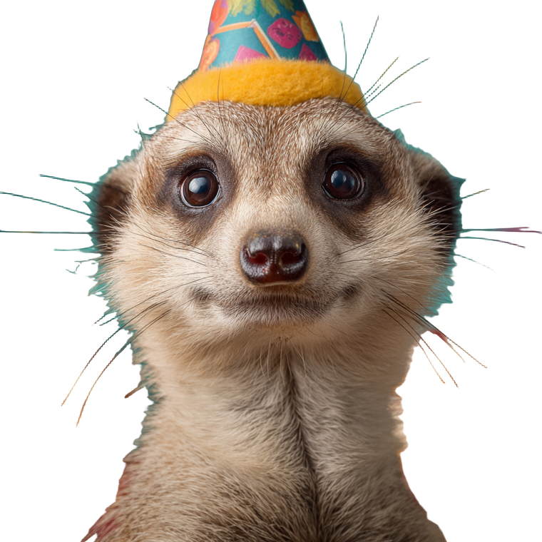 Party Meerkat Vinyl Car Decal Sticker – Waterproof & UV-Resistant 3.4133333333333336"