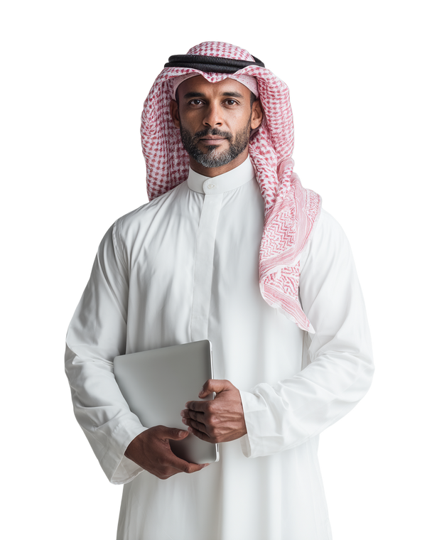 Confident Saudi Man V3 Vinyl Car Decal Sticker – Waterproof & UV-Resistant 4.0"