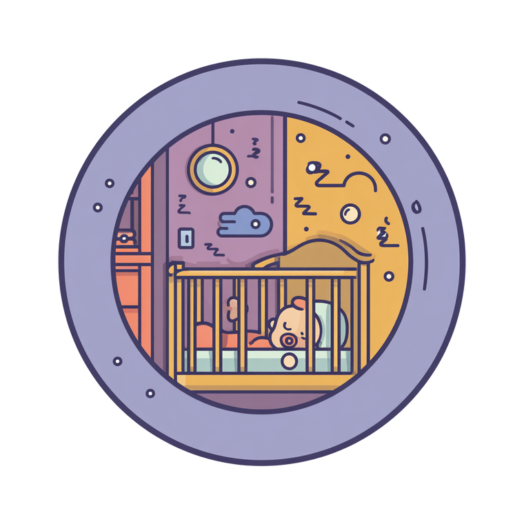 Sleeping Baby Scene V2 Vinyl Car Decal Sticker – Waterproof & UV-Resistant 3.4133333333333336"