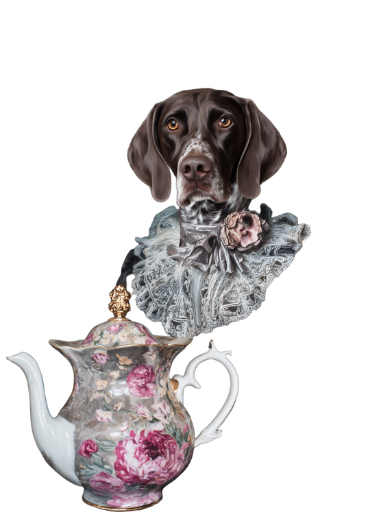 Victorian Dog Portrait V3 Vinyl Car Decal Sticker – Waterproof & UV-Resistant 8.213333333333333"