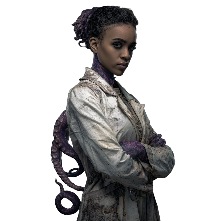 Tentacled Scientist Vinyl Car Decal Sticker – Waterproof & UV-Resistant 3.4133333333333336"