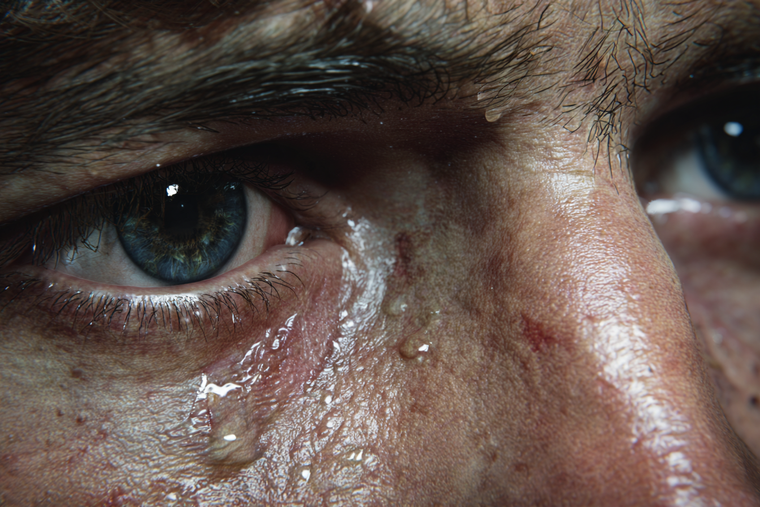 Crying Man'S Eyes Vinyl Car Decal Sticker – Waterproof & UV-Resistant 2.986666666666667"