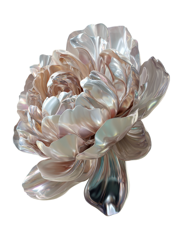 Metallic Peony Vinyl Car Decal Sticker – Waterproof & UV-Resistant 8.213333333333333"