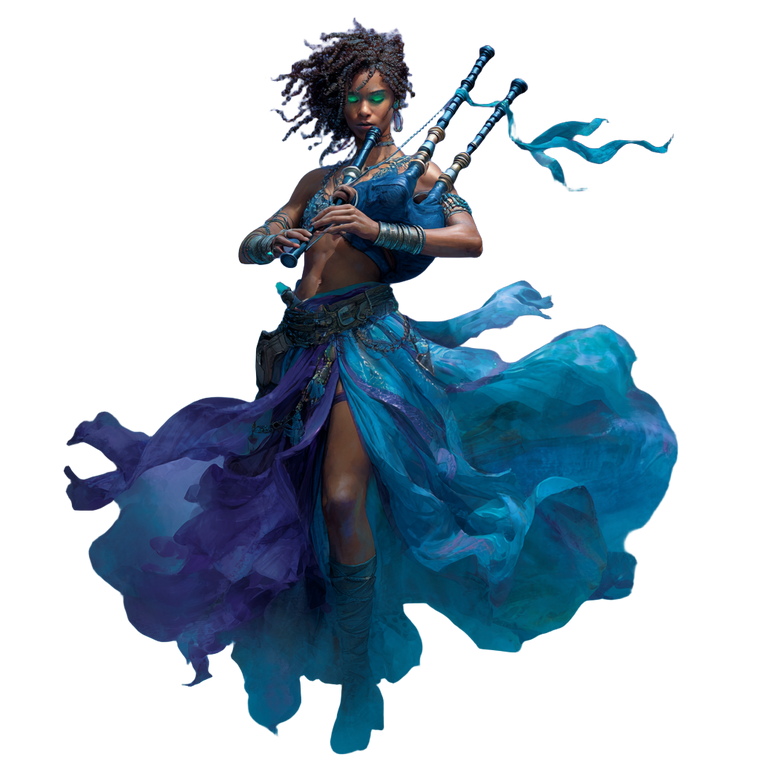 Fantasy Bagpiper Vinyl Car Decal Sticker – Waterproof & UV-Resistant 3.4133333333333336"