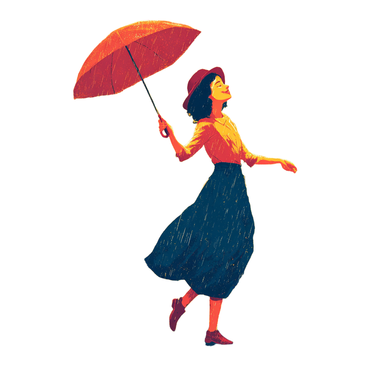 Dancing In Rain V32 Vinyl Car Decal Sticker – Waterproof & UV-Resistant 6.826666666666667"