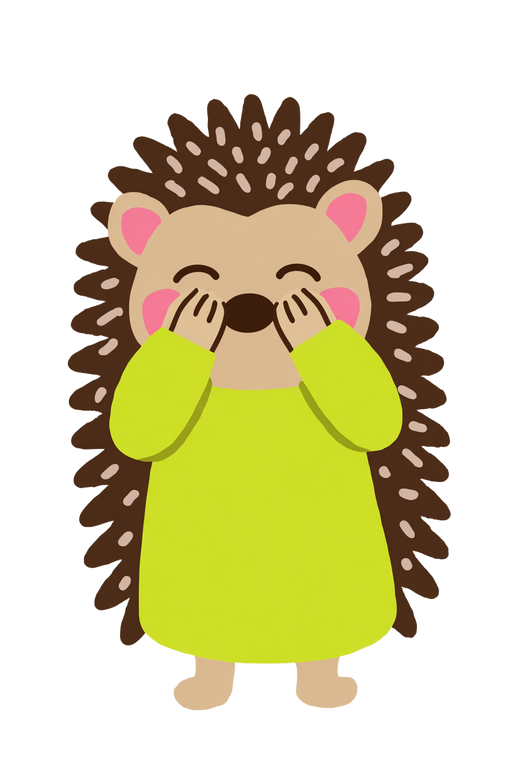 Ashamed Hedgehog Vinyl Car Decal Sticker – Waterproof & UV-Resistant 8.96"