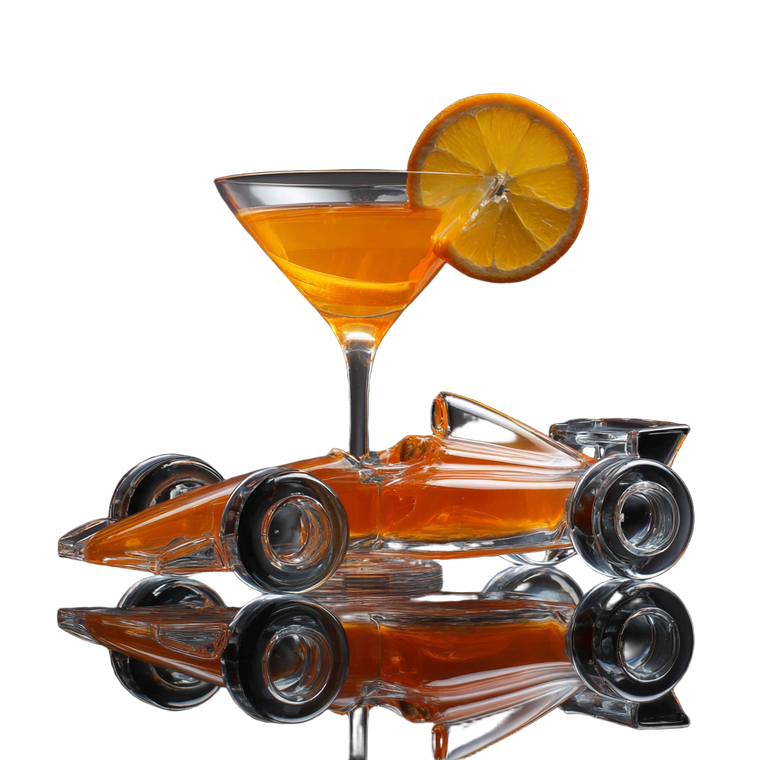 F1 Cocktail Glass Vinyl Car Decal Sticker – Waterproof & UV-Resistant 3.4133333333333336"