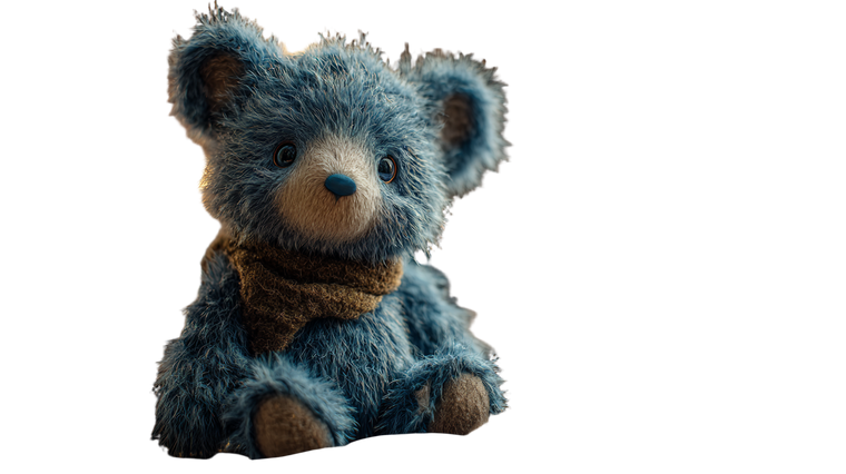 Blue Teddy Bear V4 Vinyl Car Decal Sticker – Waterproof & UV-Resistant 2.72"