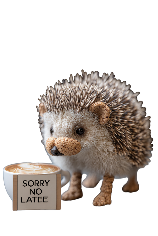 Coffee Hedgehog Vinyl Car Decal Sticker – Waterproof & UV-Resistant 4.4