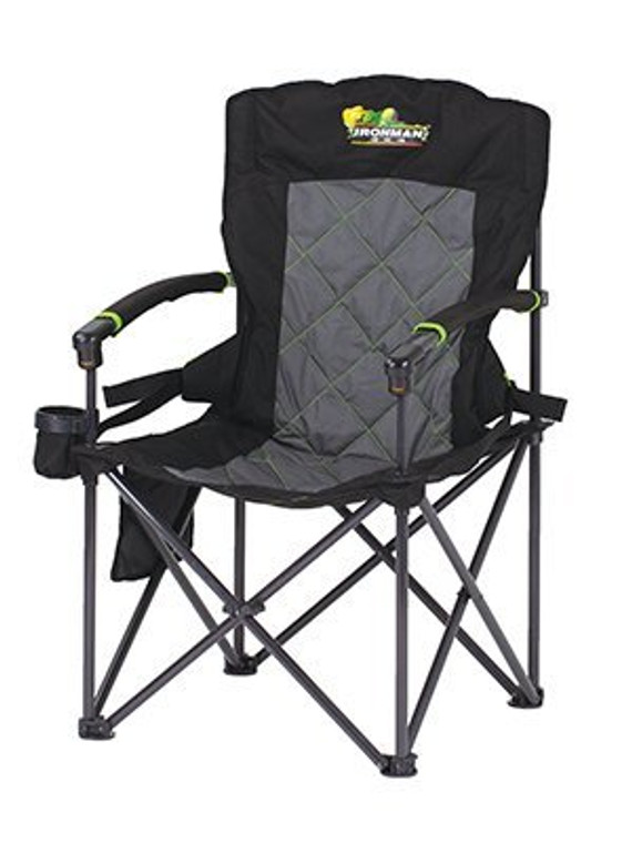 Heavy Duty Bucket Camping Chair | 440lb Capacity, Quilted Padding, Lumbar Support | Ironman 4x4