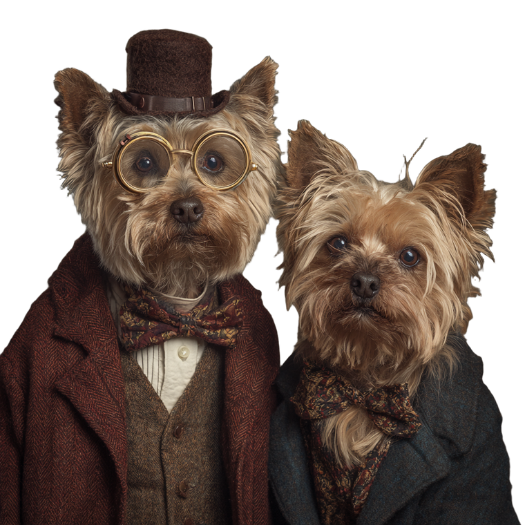 Old Yorkies Vinyl Car Decal Sticker – Waterproof & UV-Resistant 3.4133333333333336"