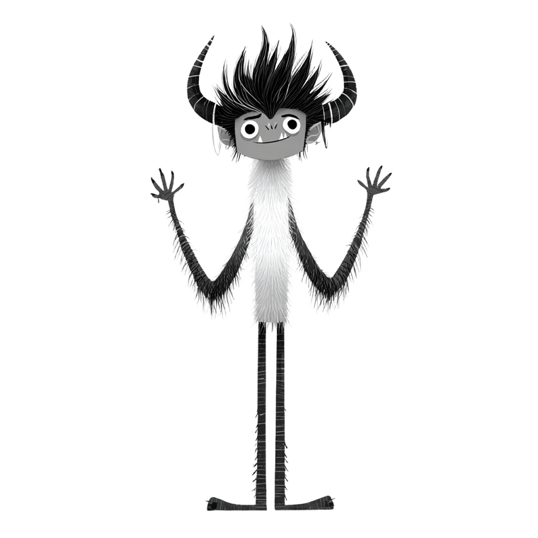Monster Sketch V2 Vinyl Car Decal Sticker – Waterproof & UV-Resistant 3.4133333333333336"