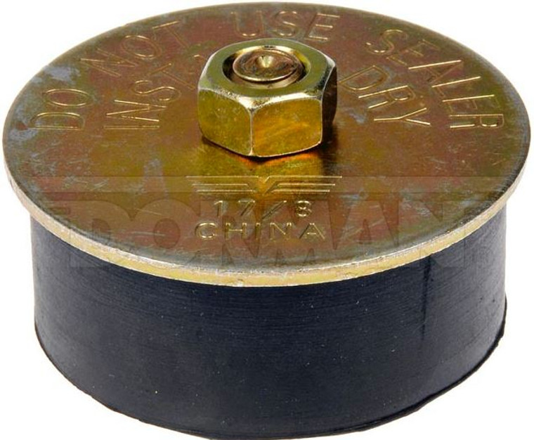 Dorman Expansion Plug 02606 AutoGrade; Rubber Plug With Steel Plate; 1-7/8 Inch Plug/Seals 1-7/8 Inch - 2 Inch Holes; Single