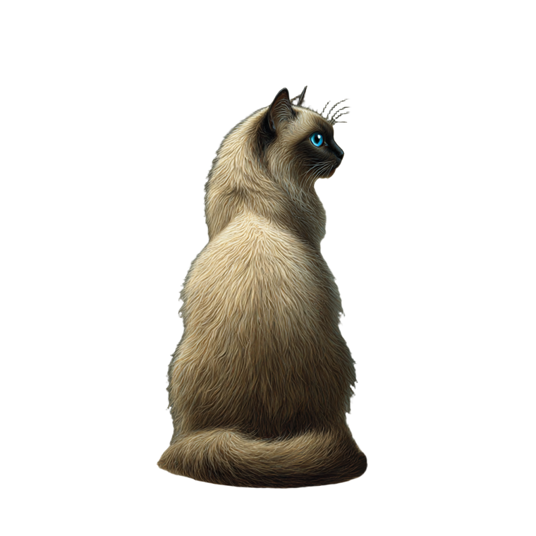 Himalayan Cat Back Vinyl Car Decal Sticker – Waterproof & UV-Resistant 6.826666666666667"