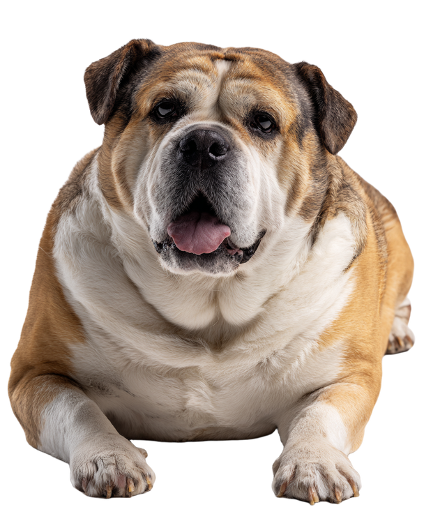 Obese Dog Portrait Vinyl Car Decal Sticker – Waterproof & UV-Resistant 4.0"
