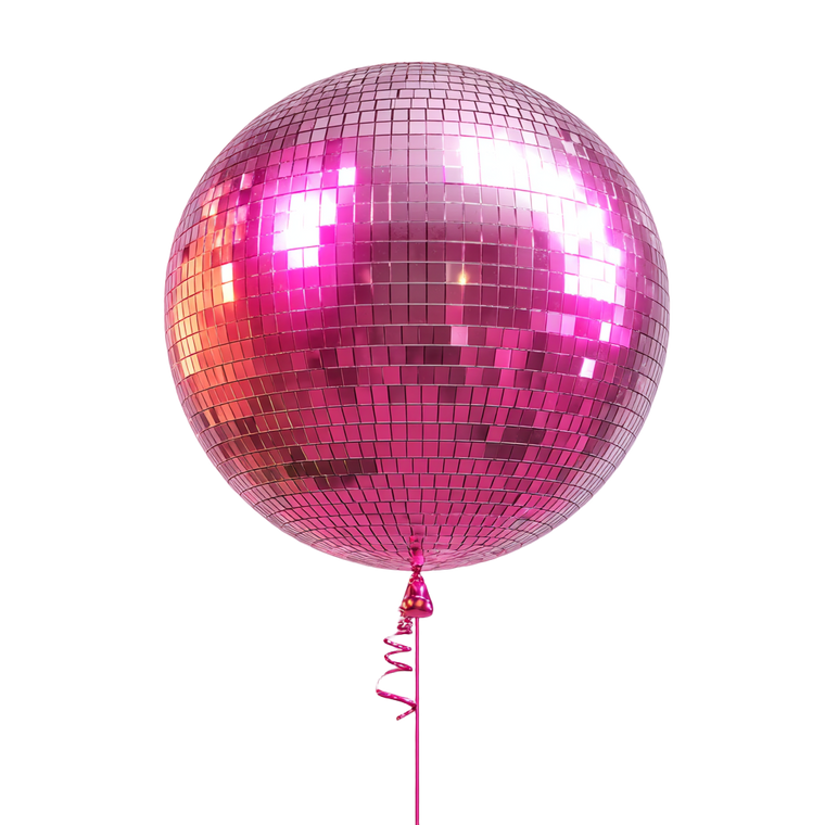 Disco Ball Balloon Vinyl Car Decal Sticker – Waterproof & UV-Resistant 3.4133333333333336"