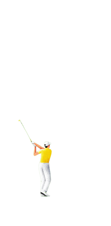 Golfer Illustration Vinyl Car Decal Sticker – Waterproof & UV-Resistant 5.226666666666667"