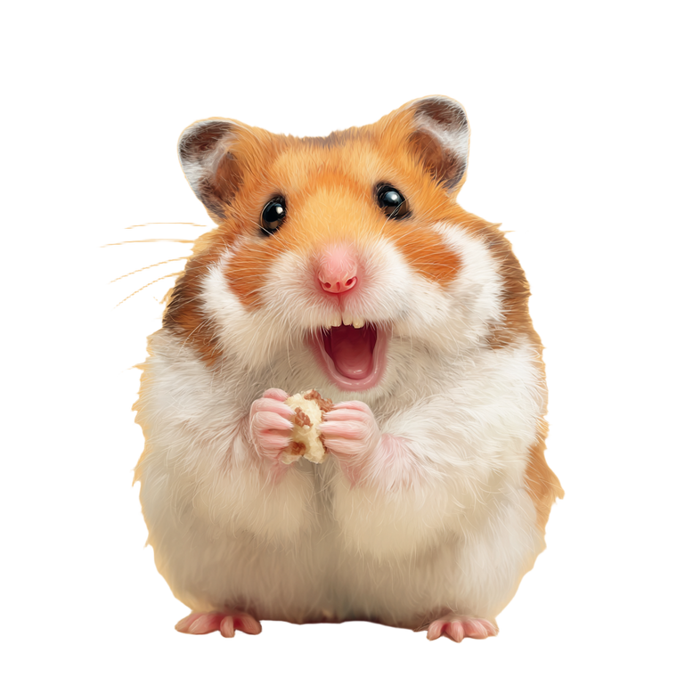 Smiling Hamster V3 Vinyl Car Decal Sticker – Waterproof & UV-Resistant 3.4133333333333336"