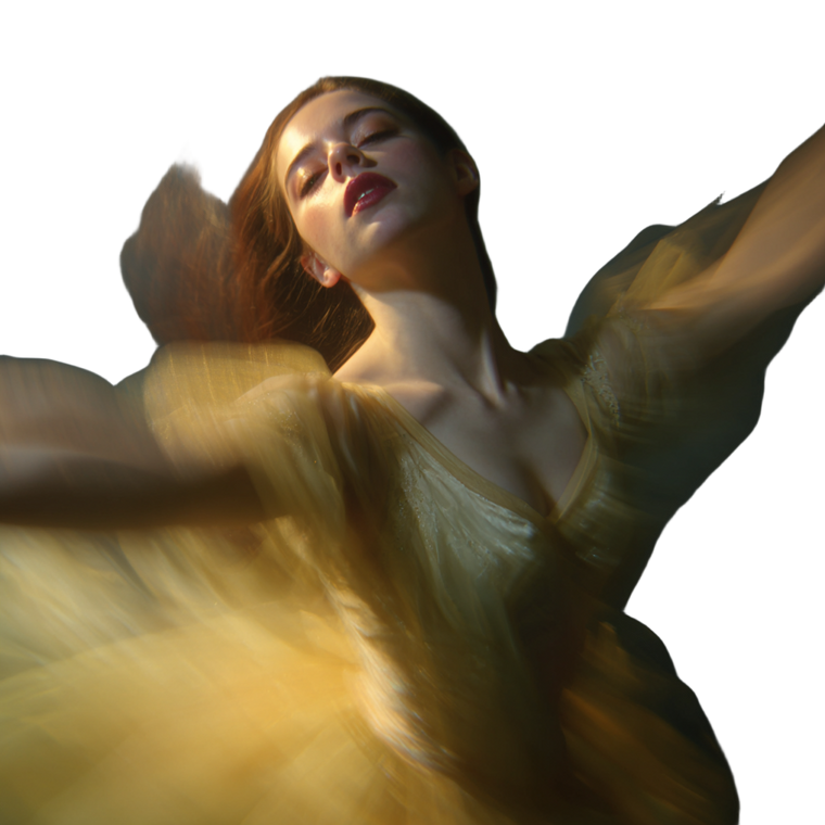 Ballet Dancer Wind Vinyl Car Decal Sticker – Waterproof & UV-Resistant 3.4133333333333336"