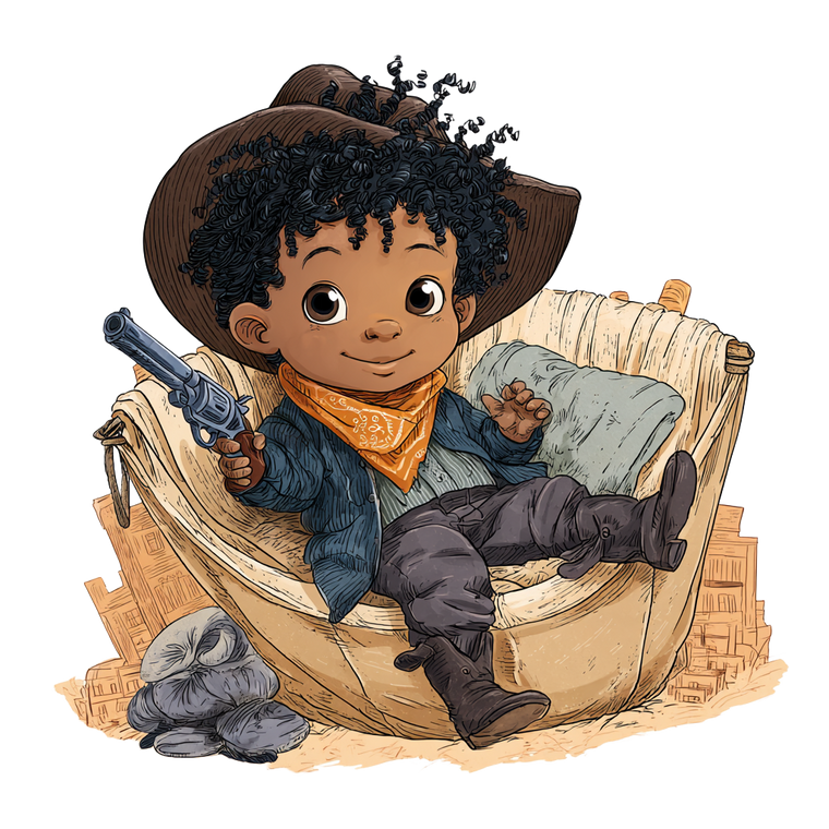 Cowboy Baby Boy V2 Vinyl Car Decal Sticker – Waterproof & UV-Resistant 3.4133333333333336"
