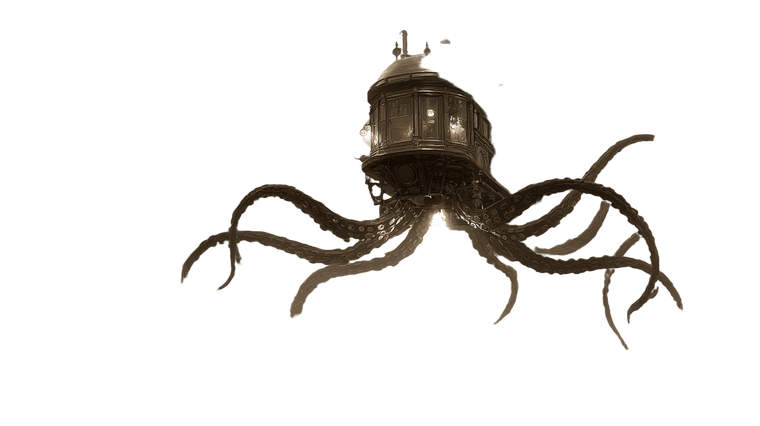 Hybrid Machine Octopus Vinyl Car Decal Sticker – Waterproof & UV-Resistant 2.72"
