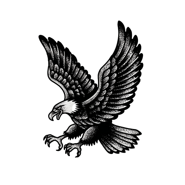 Traditional Eagle Swooping Vinyl Car Decal Sticker – Waterproof & UV-Resistant 3.4133333333333336"