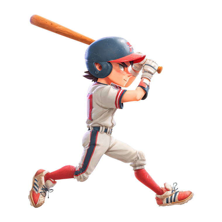 Cartoon Baseball Player V4 Vinyl Car Decal Sticker – Waterproof & UV-Resistant 3.4133333333333336"
