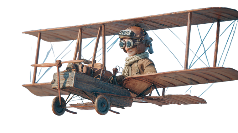 Wright Brothers Animation Vinyl Car Decal Sticker – Waterproof & UV-Resistant 5.4