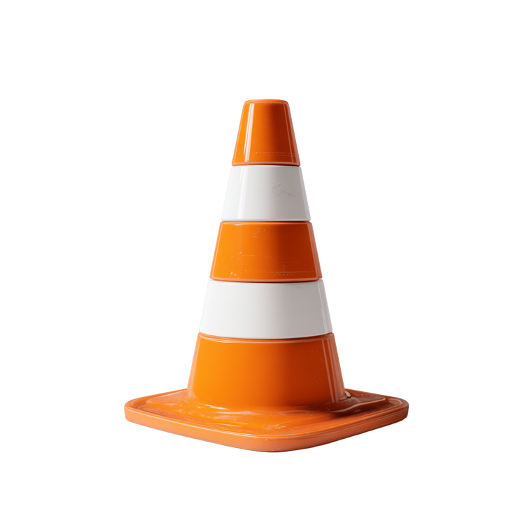 Orange Traffic Cone V2 Vinyl Car Decal Sticker – Waterproof & UV-Resistant 6.826666666666667"