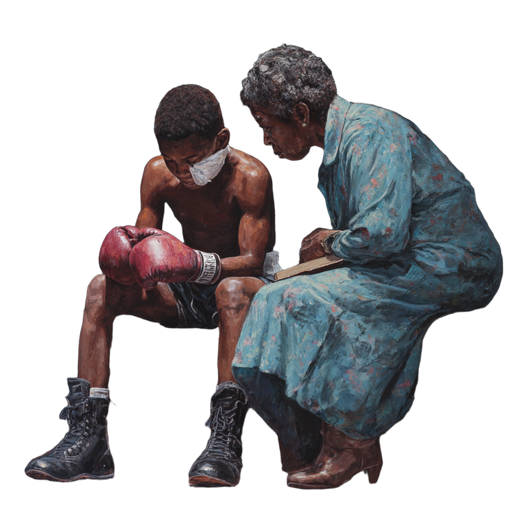 Young Boxer'S Respite Vinyl Car Decal Sticker – Waterproof & UV-Resistant 3.4133333333333336"