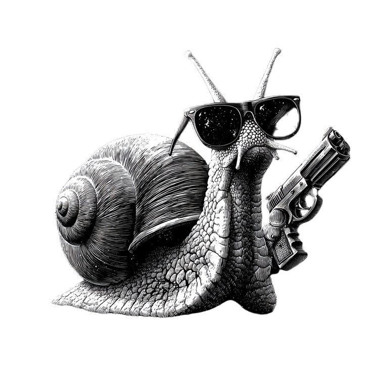 Cool Snail Vinyl Car Decal Sticker – Waterproof & UV-Resistant 3.4133333333333336"