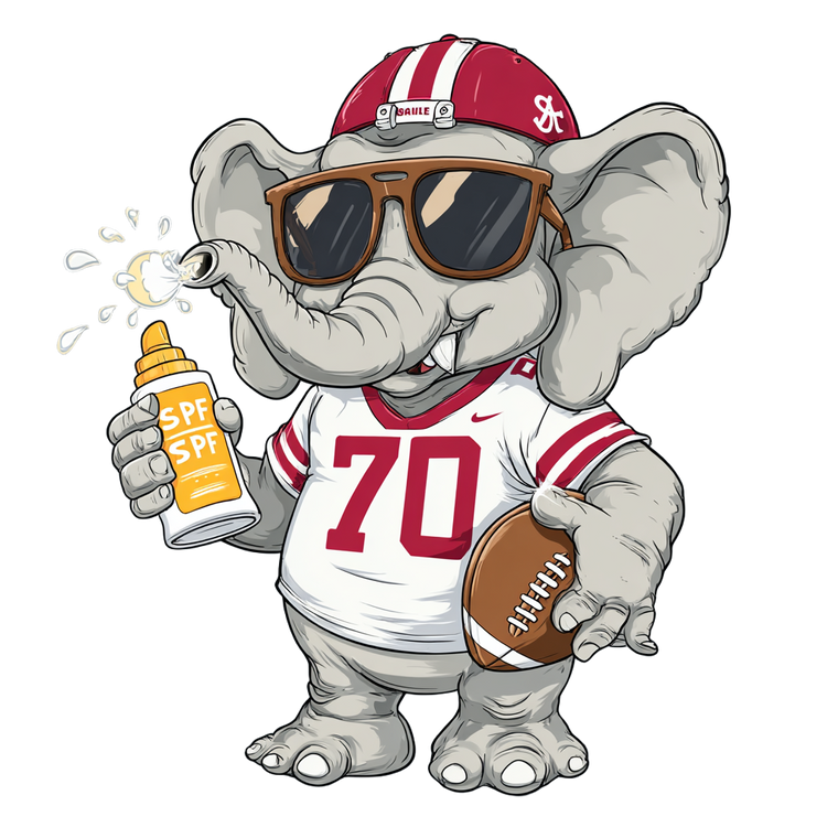 Cartoon Football Elephant Vinyl Car Decal Sticker – Waterproof & UV-Resistant 3.4133333333333336"