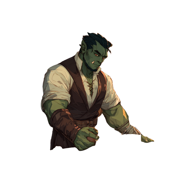 Half-Orc Barkeeper Vinyl Car Decal Sticker – Waterproof & UV-Resistant 6.826666666666667"