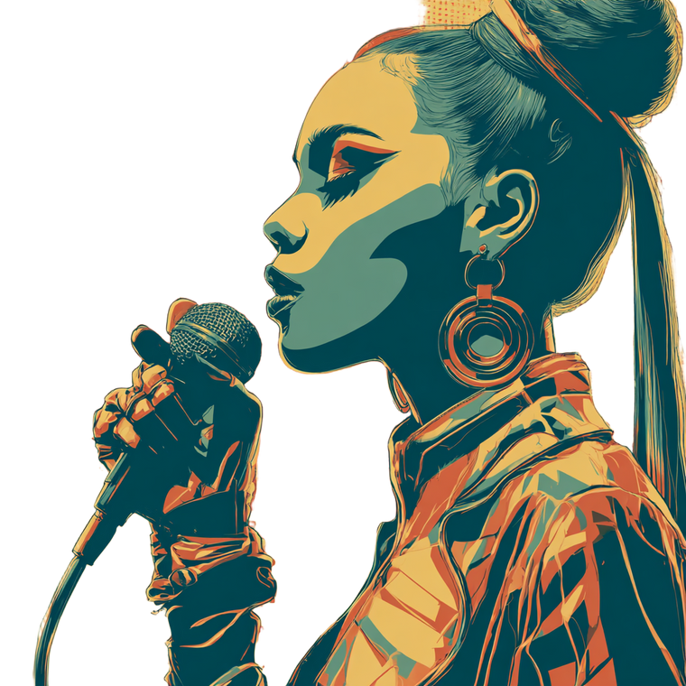 Pop Singer Woman Vinyl Car Decal Sticker – Waterproof & UV-Resistant 3.4133333333333336"