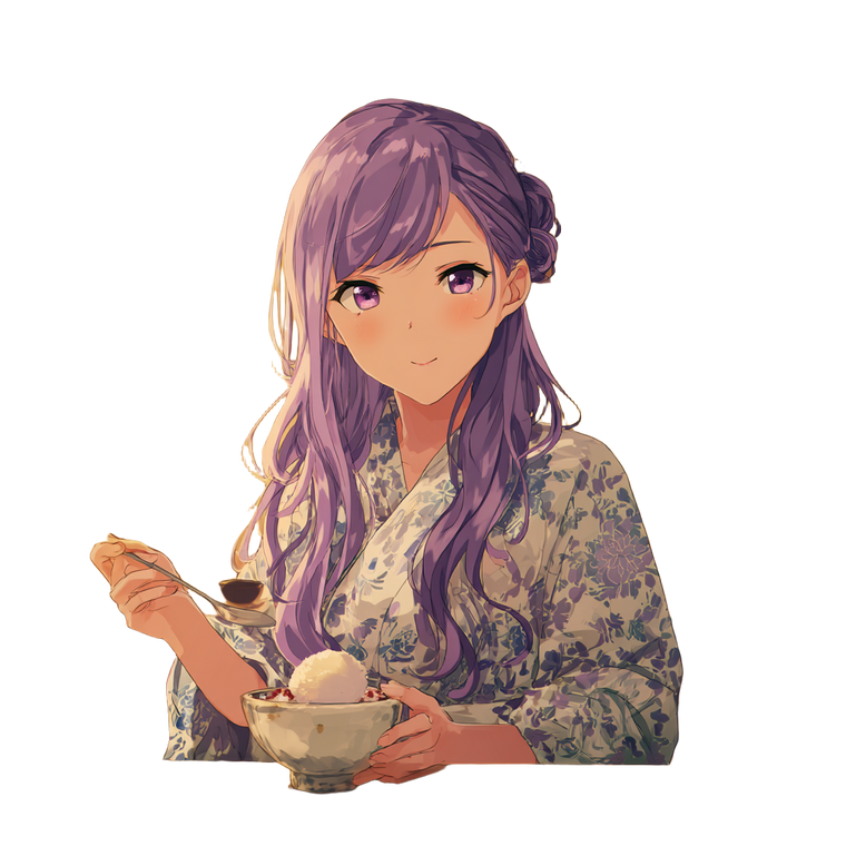 Lavender-Haired Anime Woman Vinyl Car Decal Sticker – Waterproof & UV-Resistant 3.4133333333333336"